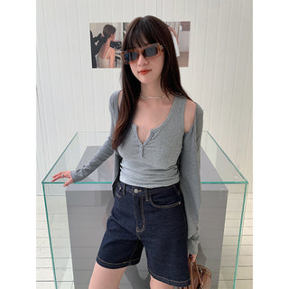 denim shorts