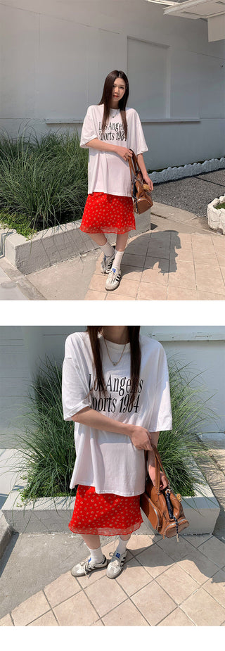 floral lined skirt