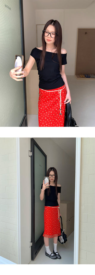 floral lined skirt