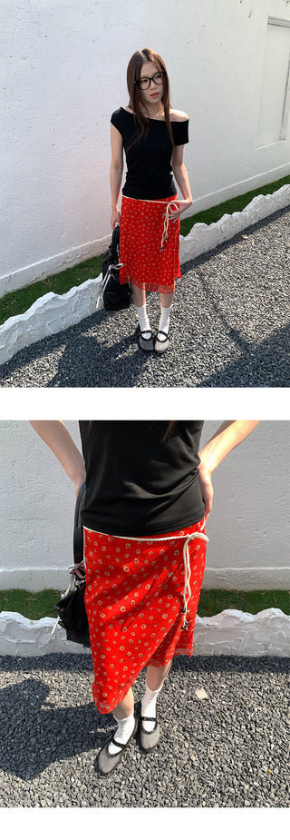 floral lined skirt