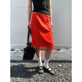 floral lined skirt