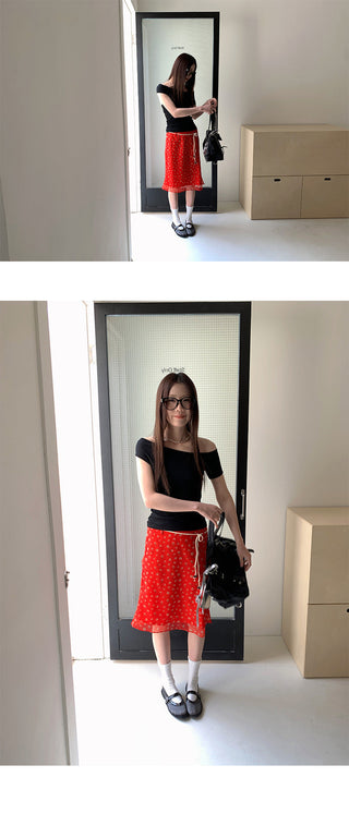 floral lined skirt
