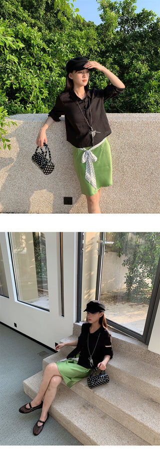 satin acetate skirt