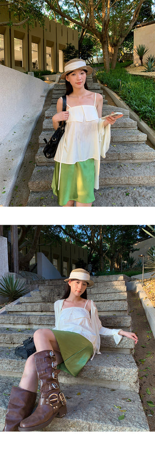 satin acetate skirt
