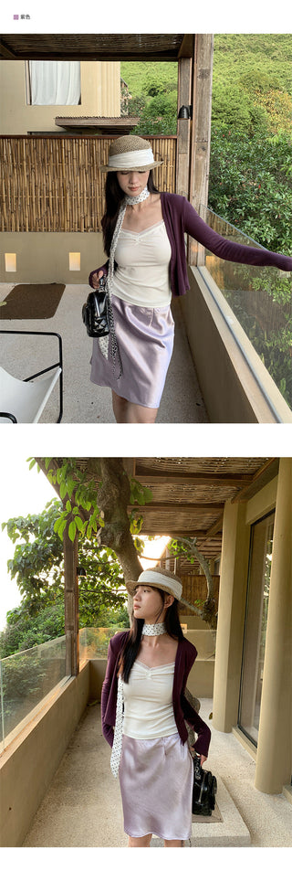 satin acetate skirt