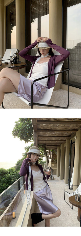 satin acetate skirt