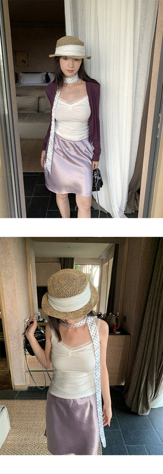 satin acetate skirt