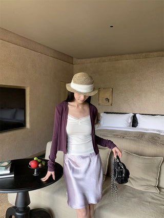 satin acetate skirt