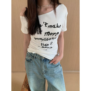letter shoulder Top