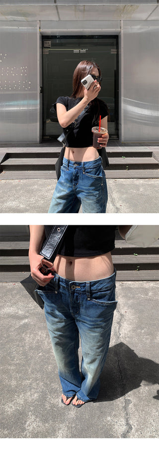 split pocket jeans