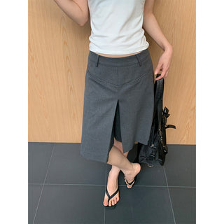 pleated suit skirt