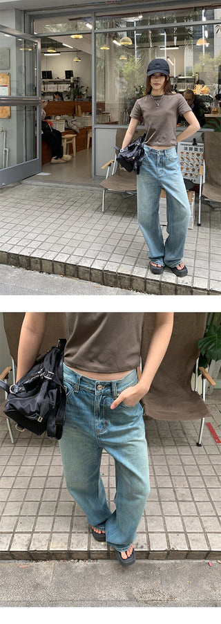 Korean wide jeans