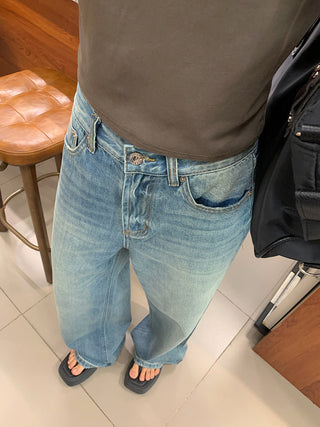 Korean wide jeans