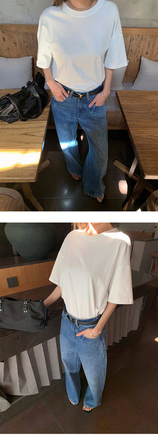 tie-dyed straight jeans