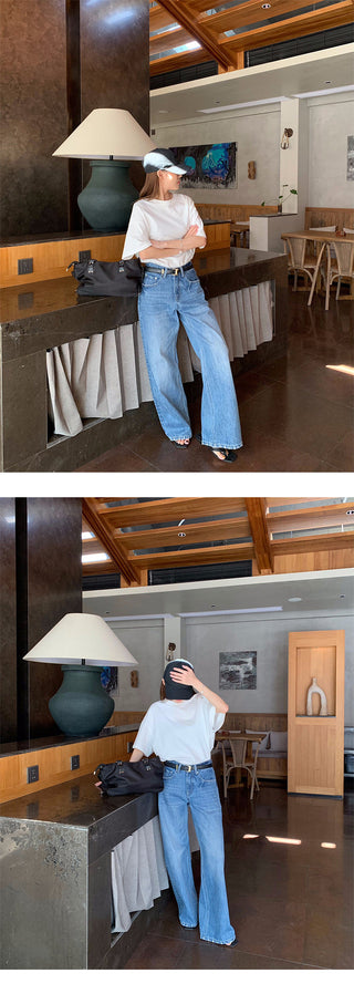 tie-dyed straight jeans