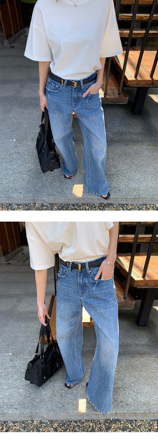 tie-dyed straight jeans