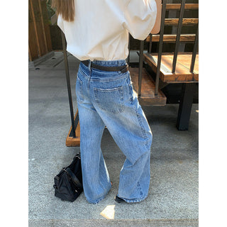 tie-dyed straight jeans