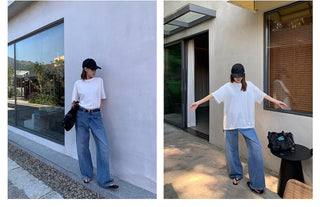 tie-dyed straight jeans