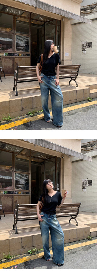 split dye jeans