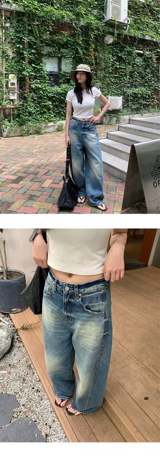 split dye jeans