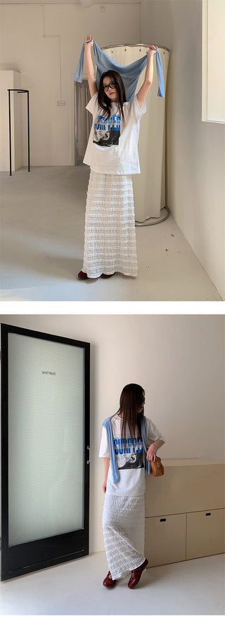 layered wooden skirt