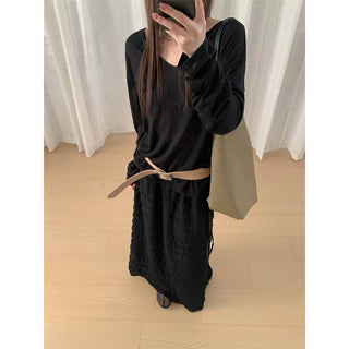layered wooden skirt
