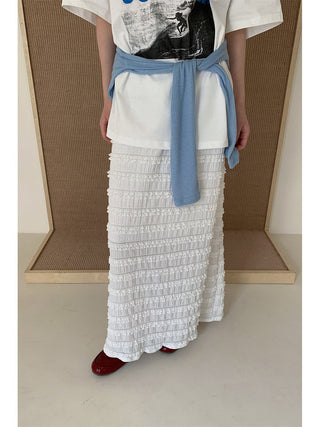 layered wooden skirt