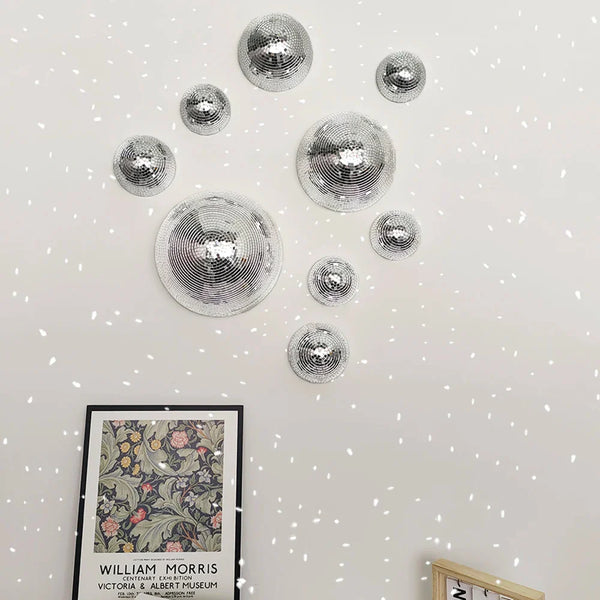 Silver Mirror Disco Ball Wall Decor
