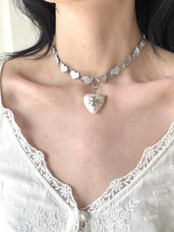 heart cross necklace