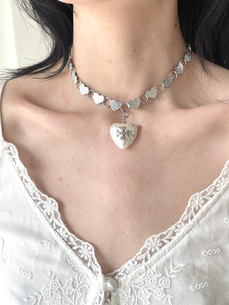 heart cross necklace