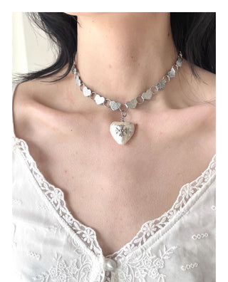 heart cross necklace