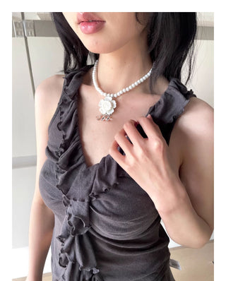 flower stone necklace