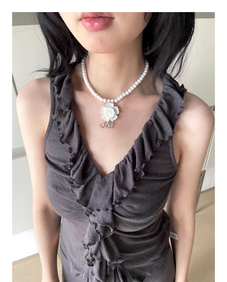 flower stone necklace