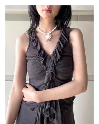 flower stone necklace