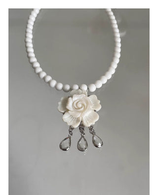 flower stone necklace
