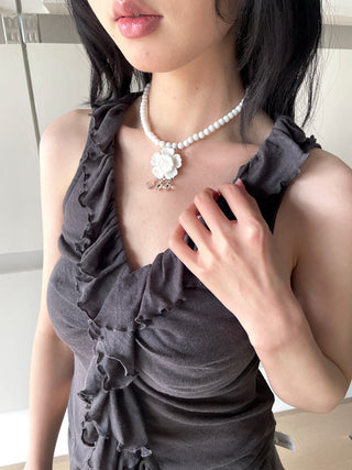 flower stone necklace
