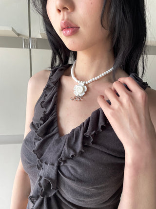flower stone necklace