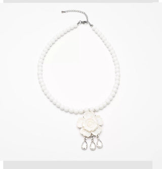 flower stone necklace