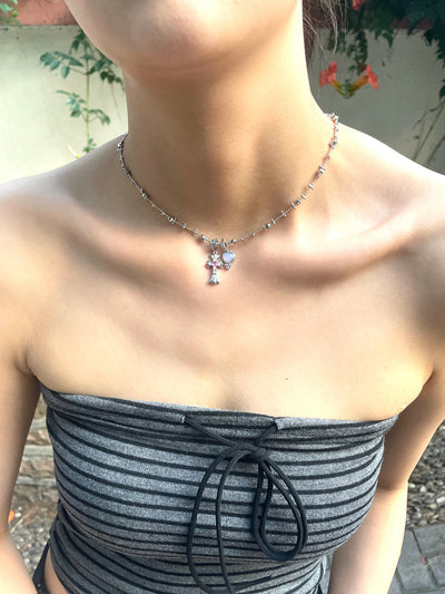 pink diamond necklace