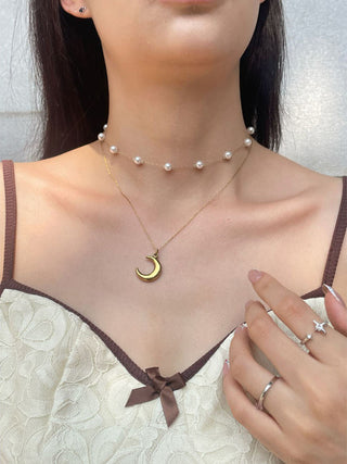 moon pearl necklace