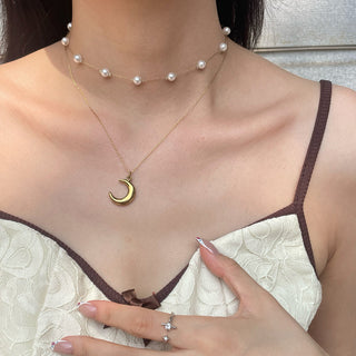 moon pearl necklace
