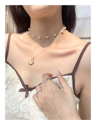 moon pearl necklace