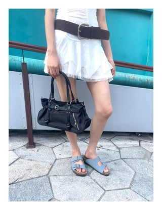brown wide belt