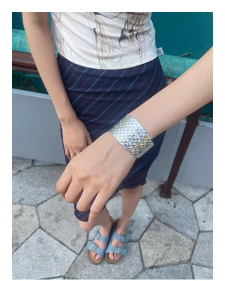ethnic embossed bracelet