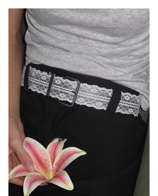 lace jeans belt