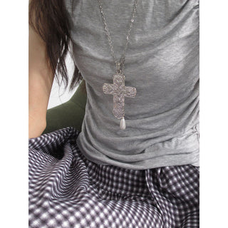 goth cross necklace