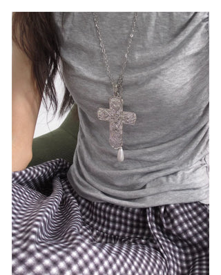 goth cross necklace