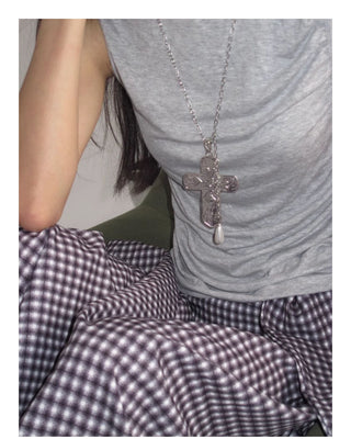 goth cross necklace