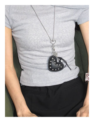 rivet heart necklace