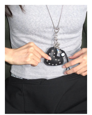 rivet heart necklace